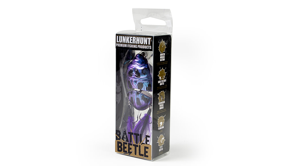 Lunkerhunt Battle Beetle Bait, Cobalt, 2.25in &amp; 5/8 oz, BEET02