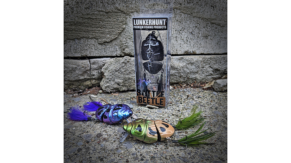 Lunkerhunt Battle Beetle Bait, Cobalt, 2.25in &amp; 5/8 oz, BEET02