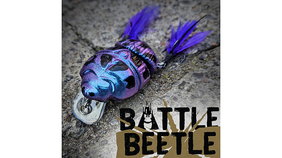 Lunkerhunt Battle Beetle Bait, Cobalt, 2.25in &amp; 5/8 oz, BEET02