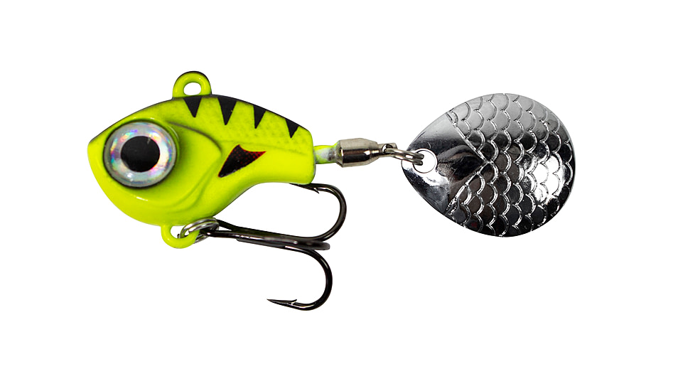 Lunkerhunt Big Eye Tail Spin Jig, Chartreuse Glow, 1.3in &amp; 1/2 oz, BEJ302