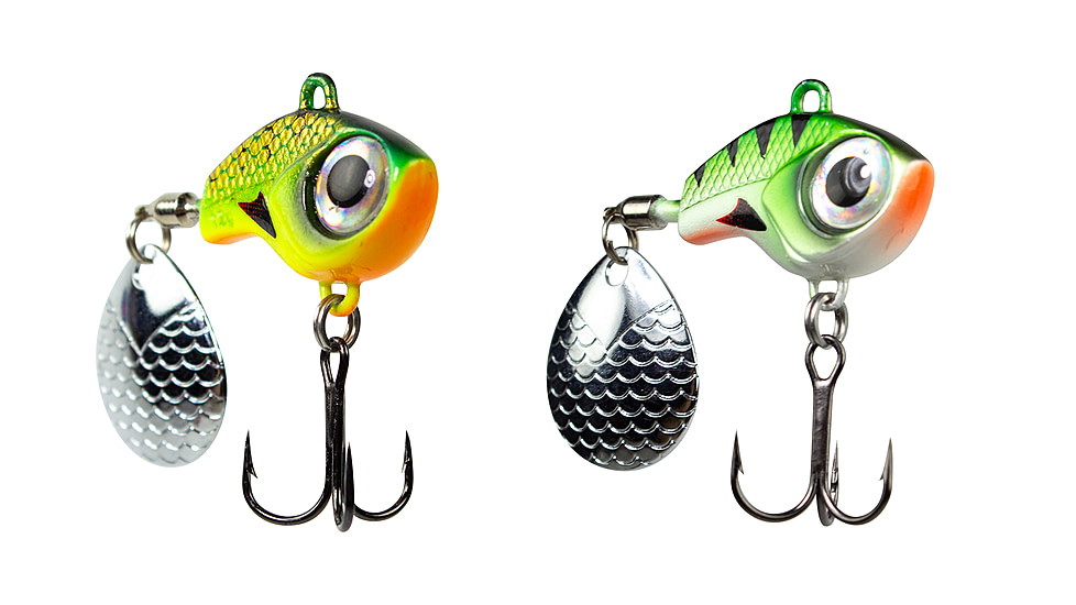 Lunkerhunt Big Eye Tail Spin Jig, Fire Tiger Glow, 1in &amp; 1/4 oz, BEJ103