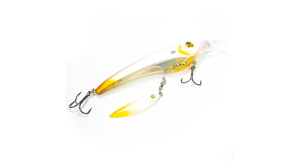 Lunkerhunt Boshi Blade Bait, Bone Orange, 4.3in &amp; 5/8 oz, UNSPJKB07