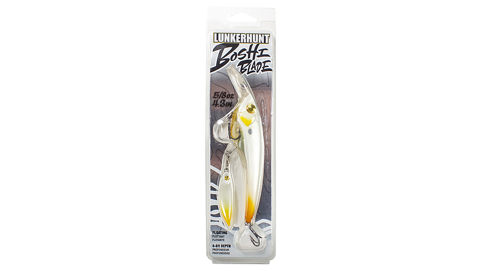 Lunkerhunt Boshi Blade Bait, Bone Orange, 4.3in &amp; 5/8 oz, UNSPJKB07