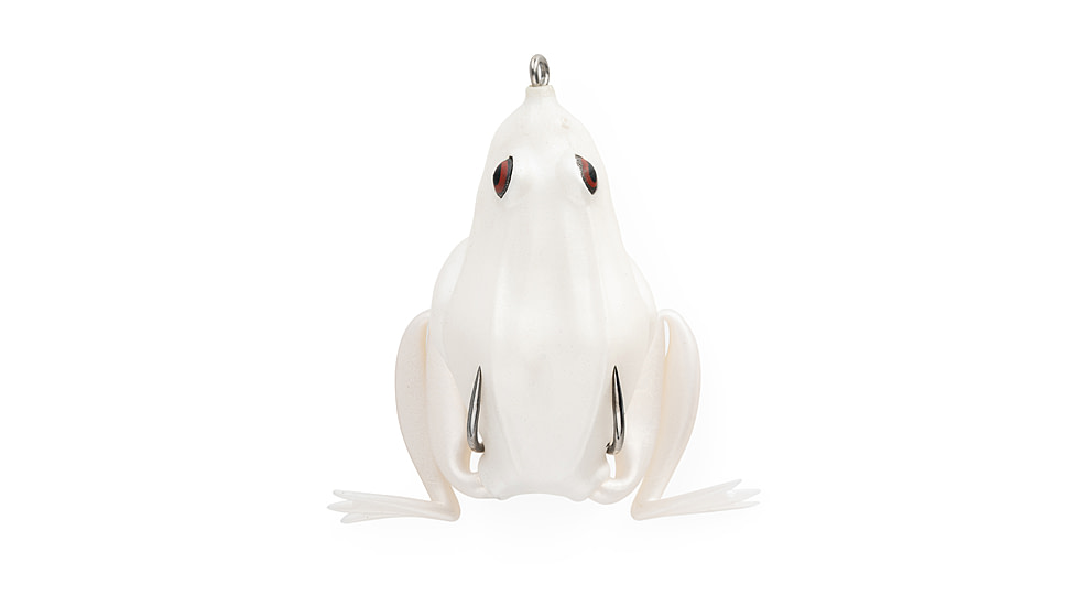 Lunkerhunt Combat Frog Bait Topwater, 1, 2.5in, Pearl, CF11