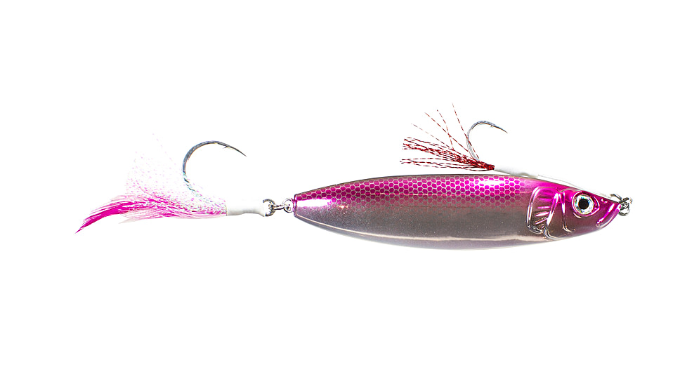 Lunkerhunt Crasher Jig, Chrome Pink, 5in &amp; 4 oz, CJ201