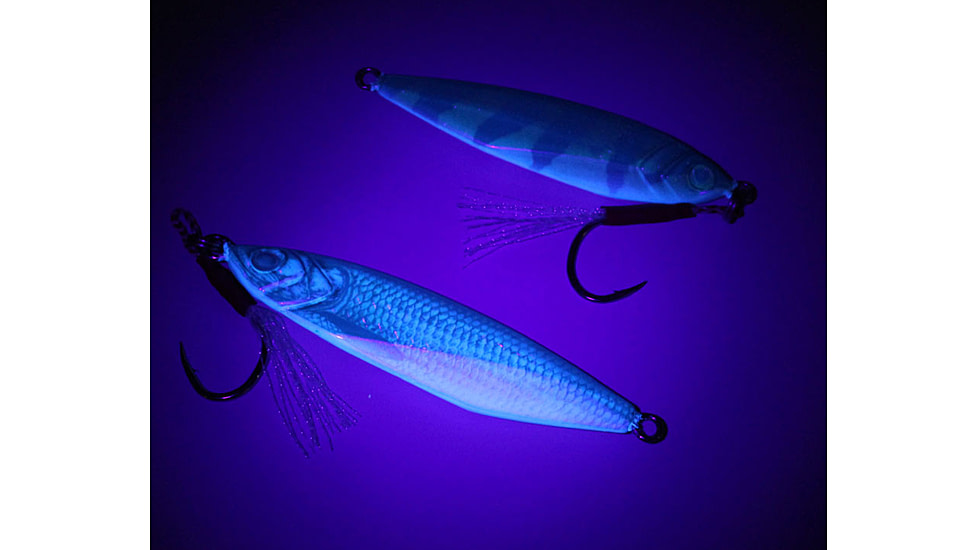 Lunkerhunt Cut Bait Jig, Peacock, 2.5in &amp; 1.13 oz, CBJ103