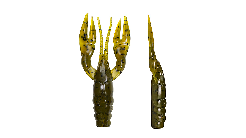 Lunkerhunt Finesse Craw Creature Bait, 8 Pack, 3in, Green Pumpkin, 8-FC01