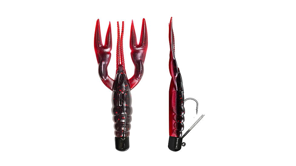 Lunkerhunt Finesse Craw Creature Bait, 1, 3in, Crimson Craw, FC07