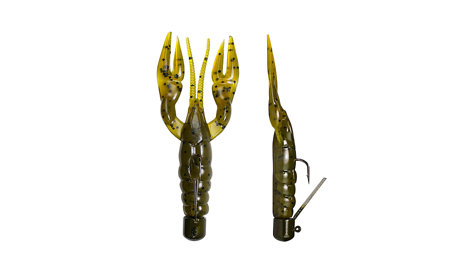 Lunkerhunt Finesse Craw Creature Bait, 1, 3in, Green Pumpkin, FC01