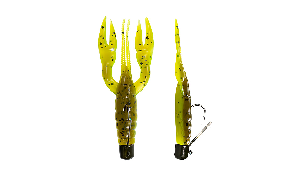 Lunkerhunt Finesse Craw Creature Bait, 1, 3in, Toxic Pumpkin, FC08