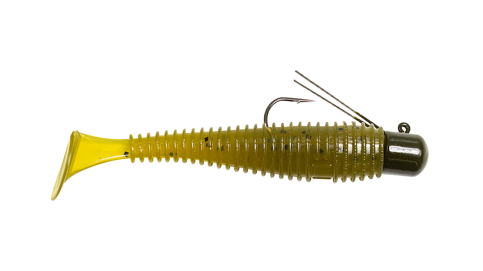 Lunkerhunt Finesse Swimbaits, 1, 3in, Green Pumpkin, FS08