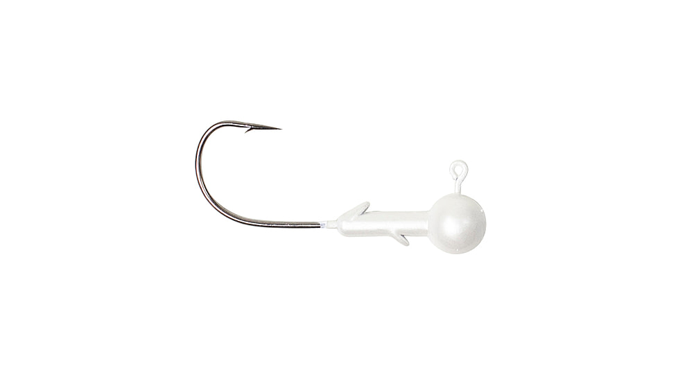 Lunkerhunt Gamefish Ball Head Jig, Gloss White, 1/8 oz, JGFBG101
