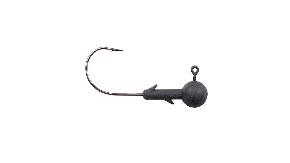 Lunkerhunt Gamefish Ball Head Jig, Matte Black, 1/4 oz, JGFBT303