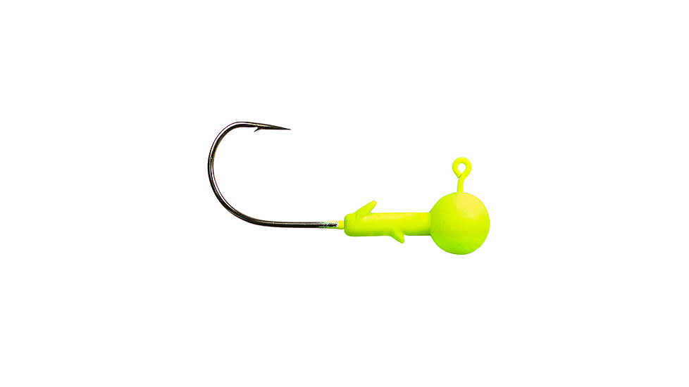 Lunkerhunt Gamefish Ball Head Jig, Matte Chartreuse, 1/8 oz, JGFBT102