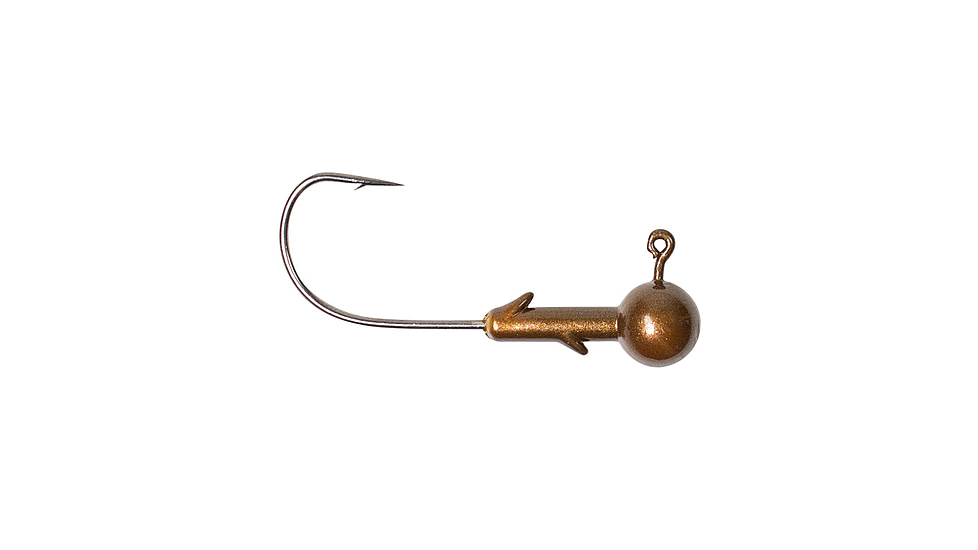 Lunkerhunt Gamefish Ball Head Jig, Metallic Brown, 1/2 oz, JGFBM505