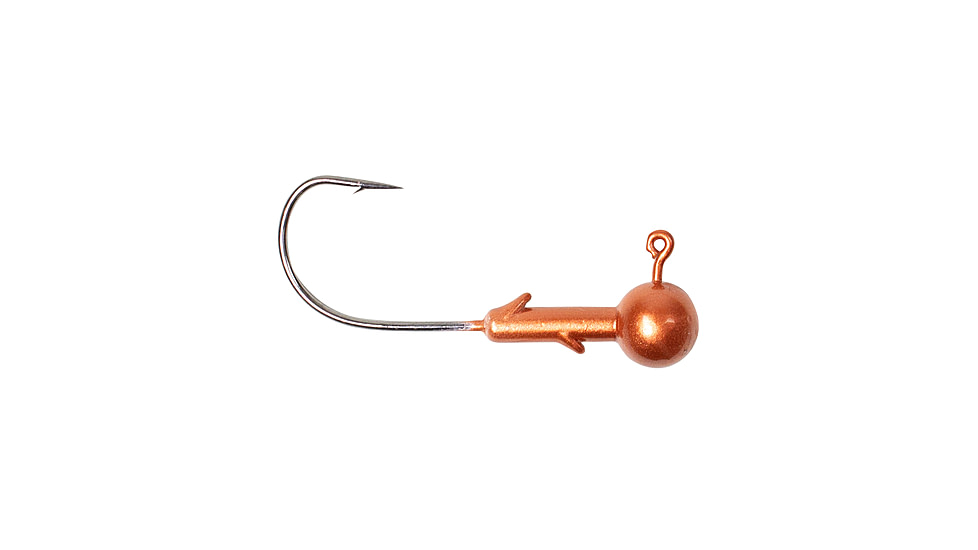 Lunkerhunt Gamefish Ball Head Jig, Metallic Orange, 3/16 oz, JGFBM204