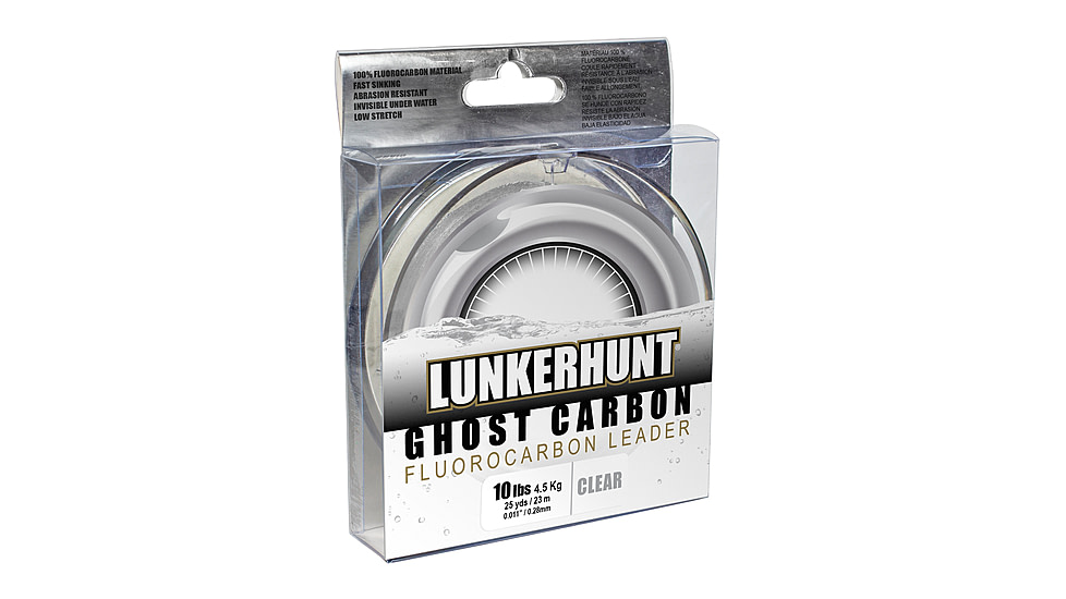 Lunkerhunt Ghost Carbon Line, Clear, 25 yds &amp; 10 lbs, CARBS02