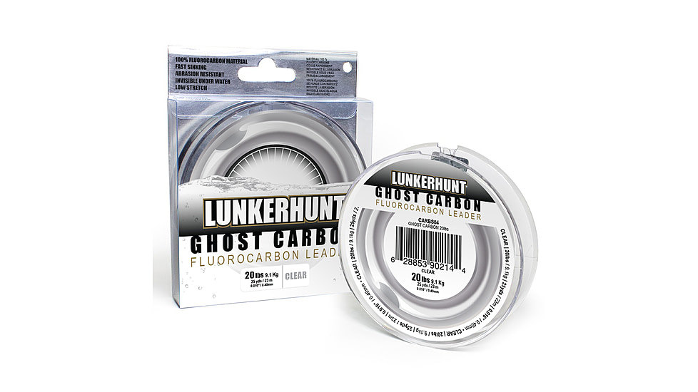 Lunkerhunt Ghost Carbon Line, Clear, 25 yds &amp; 15 lbs, CARBS03