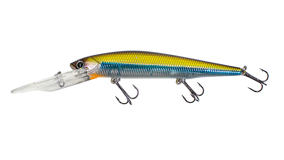 Lunkerhunt Impact Slash 12S Deep Diving Jerkbait, Golden, 4.3in &amp; 5/8 oz, ISLASH05