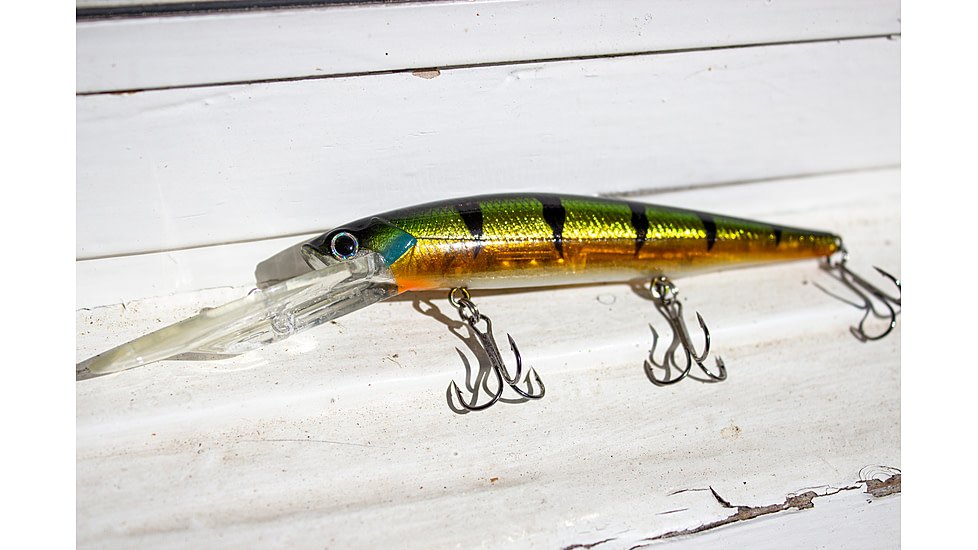 Lunkerhunt Impact Slash 12S Deep Diving Jerkbait, Green Back, 4.3in &amp; 5/8 oz, ISLASH03