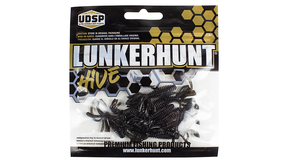 Lunkerhunt Micro Typhon Bait Tube, 10, 1.5in, Black, MSBTUBE04