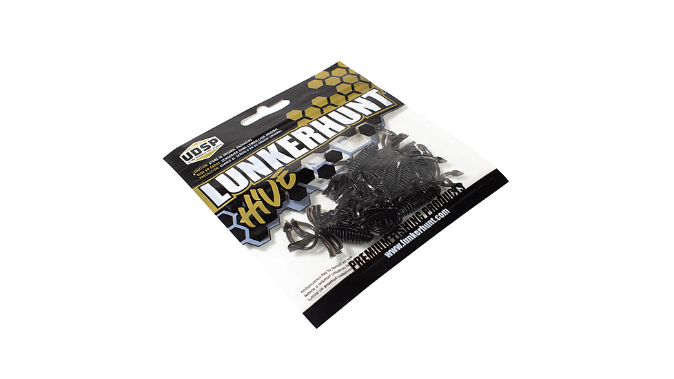 Lunkerhunt Micro Typhon Bait Tube, 10, 1.5in, Black, MSBTUBE04