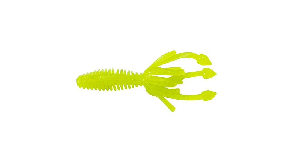 Lunkerhunt Micro Typhon Bait Tube, 10, 1.5in, Chartreuse Glow, MSBTUBE02