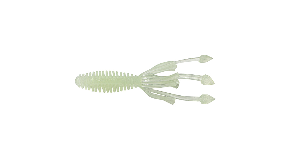 Lunkerhunt Micro Typhon Bait Tube, 10, 1.5in, Glow, MSBTUBE05