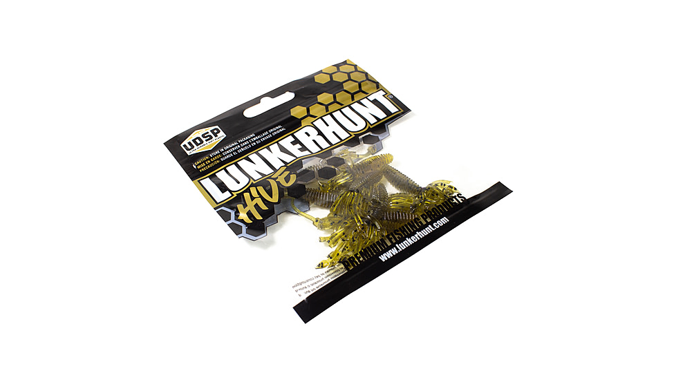 Lunkerhunt Micro Typhon Bait Tube, 10, 1.5in, Green Pumpkin, MSBTUBE01