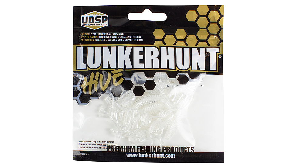 Lunkerhunt Micro Typhon Bait Tube, 10, 1.5in, Pearl White, MSBTUBE06