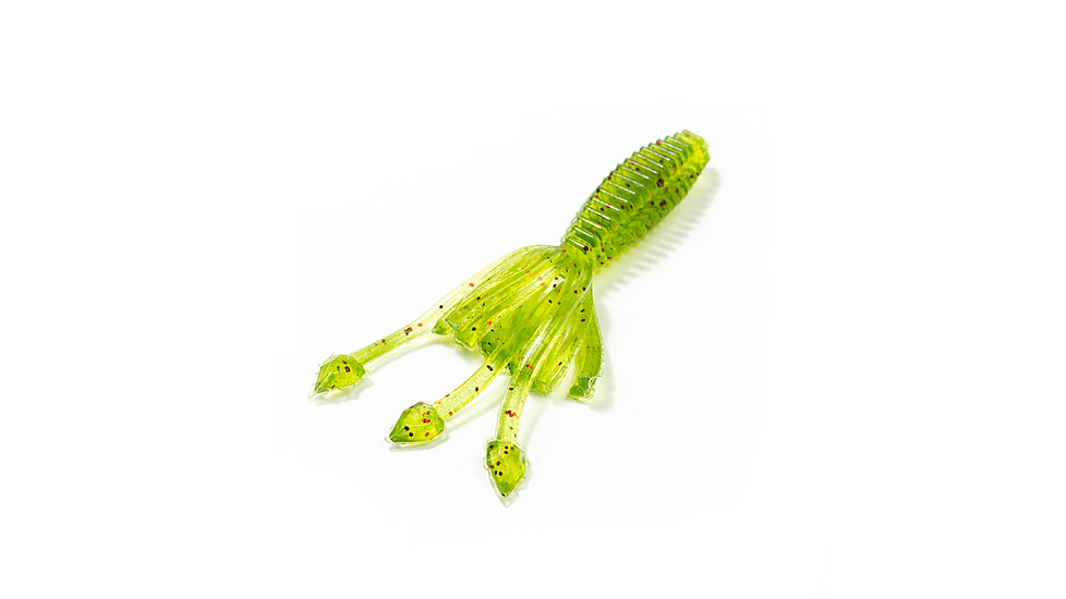 Lunkerhunt Micro Typhon Bait Tube, 10, 1.5in, Watermelon Red Fleck, MSBTUBE03