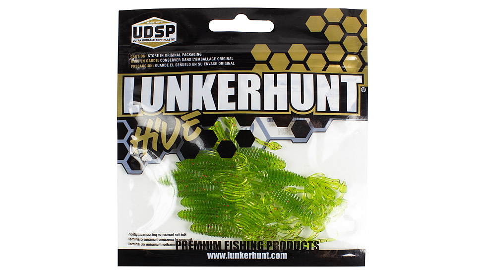 Lunkerhunt Micro Typhon Bait Tube, 10, 1.5in, Watermelon Red Fleck, MSBTUBE03