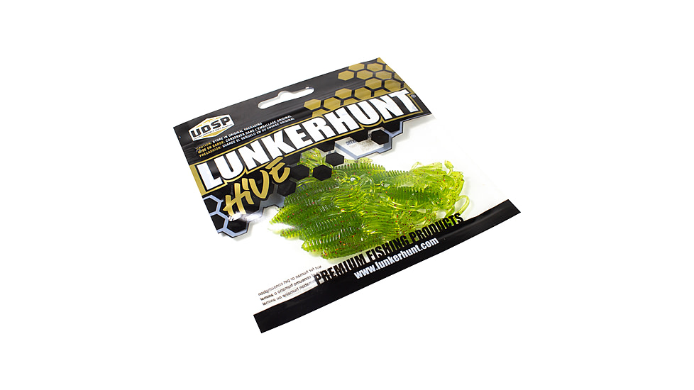 Lunkerhunt Micro Typhon Bait Tube, 10, 1.5in, Watermelon Red Fleck, MSBTUBE03