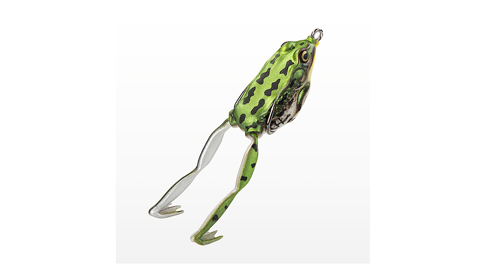 Lunkerhunt Pocket Frog Bait Topwater, 1, 1.75in, Green Tea, PF01