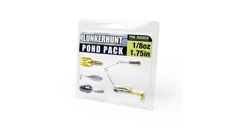Lunkerhunt Pond Pack, Clear Water, 1.75in &amp; 1/8 oz, PDPKCW01