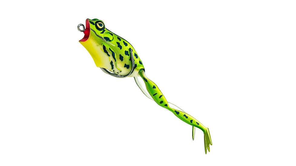 Lunkerhunt Popping Frog Bait Topwater, 1, 2.25in, Green Tea, POP01