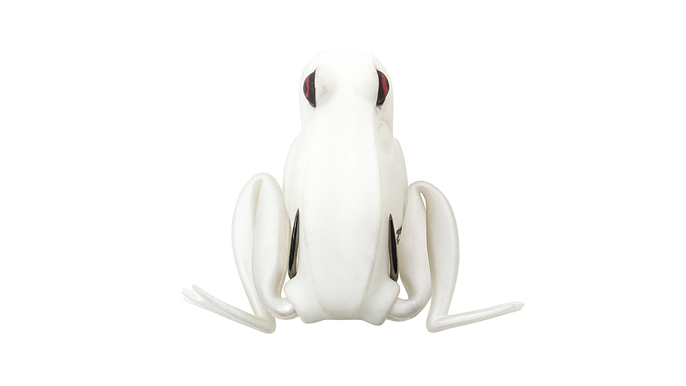 Lunkerhunt Popping Frog Bait Topwater, 1, 2.25in, Pearl, POP09