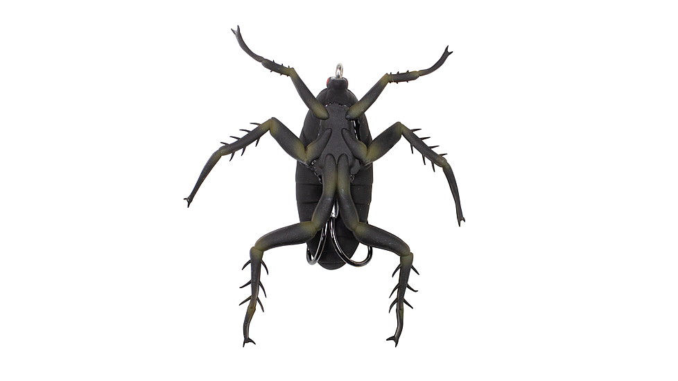 Lunkerhunt Reckless Roach Soft Bait, 1, 2in, Charcoal, HBRH05