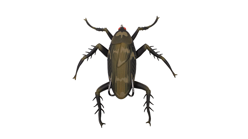 Lunkerhunt Reckless Roach Soft Bait, 1, 2in, Charcoal, HBRH05