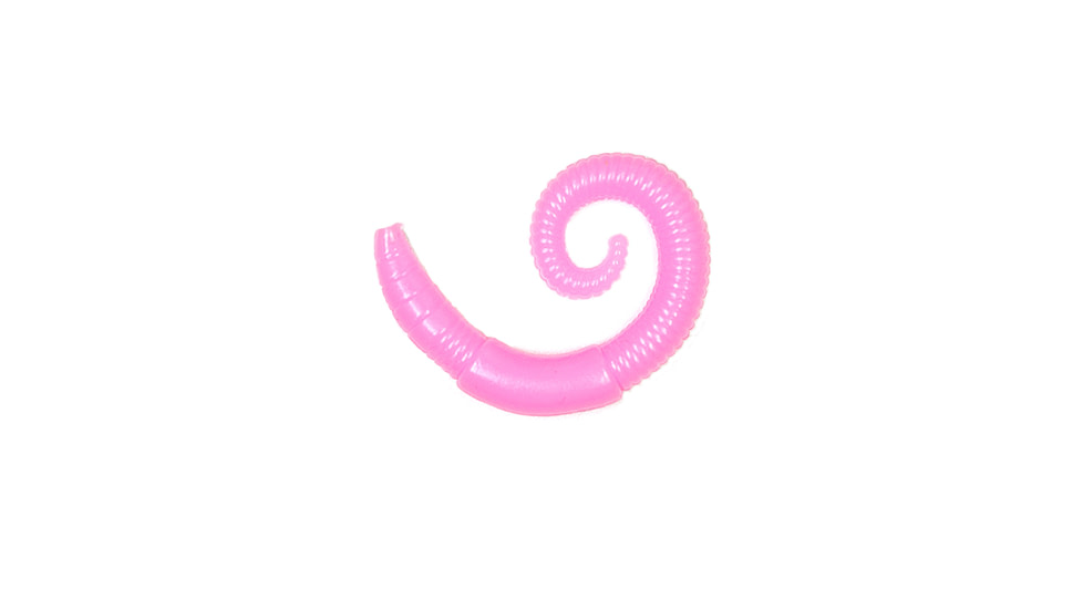 Lunkerhunt River Worm Worm, 8, 2in, Bubble Gum, LHPFRW04