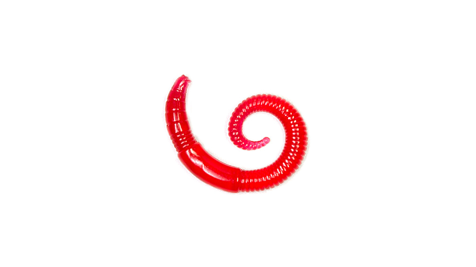 Lunkerhunt River Worm Worm, 8, 2in, Red Worm, LHPFRW03