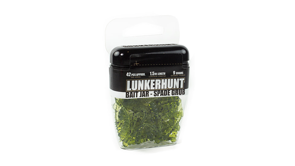 Lunkerhunt Spade Grub Bait Jar Grub, 1, 1.5in, Pumpkin, HSG02