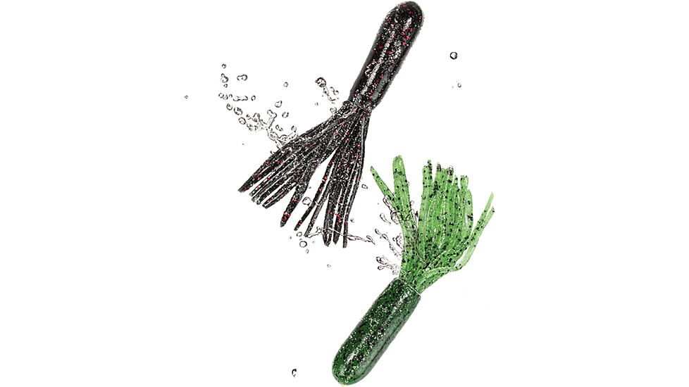 Lunkerhunt Spicy Tube, 1, 4.25in, Watermelon/Black Red Fleck, LHPST4073