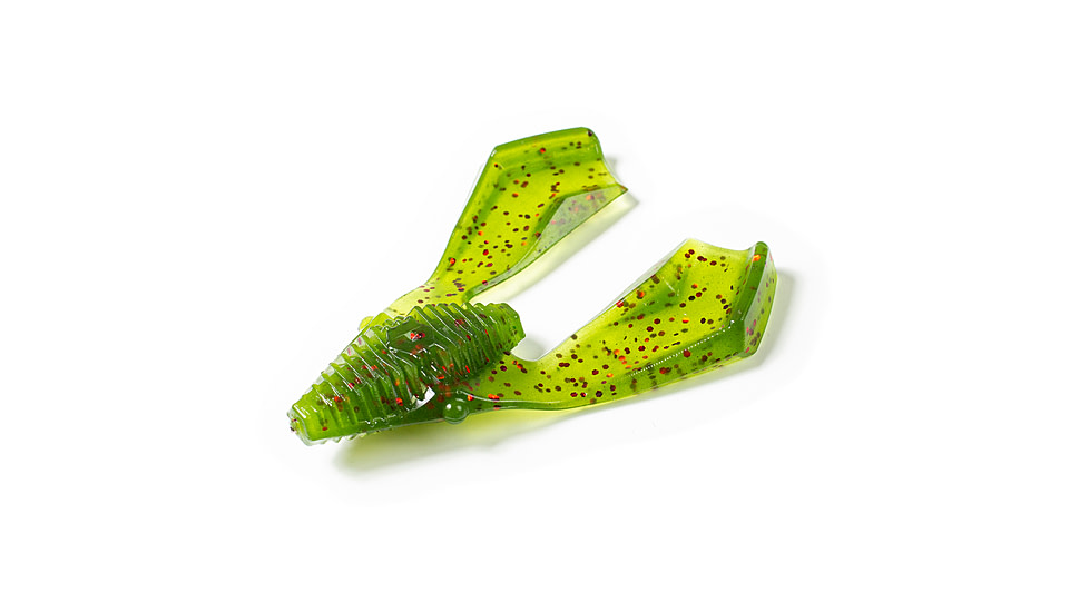 Lunkerhunt Tandem Trailer Soft Bait, 1, 3in, Watermelon Red Fleck, CHKTR03