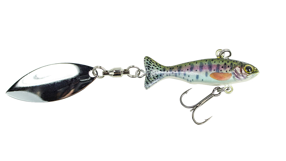 Lunkerhunt True Spin Bait, Rainbow, 1.75in &amp; 3/16 oz, TRSP12
