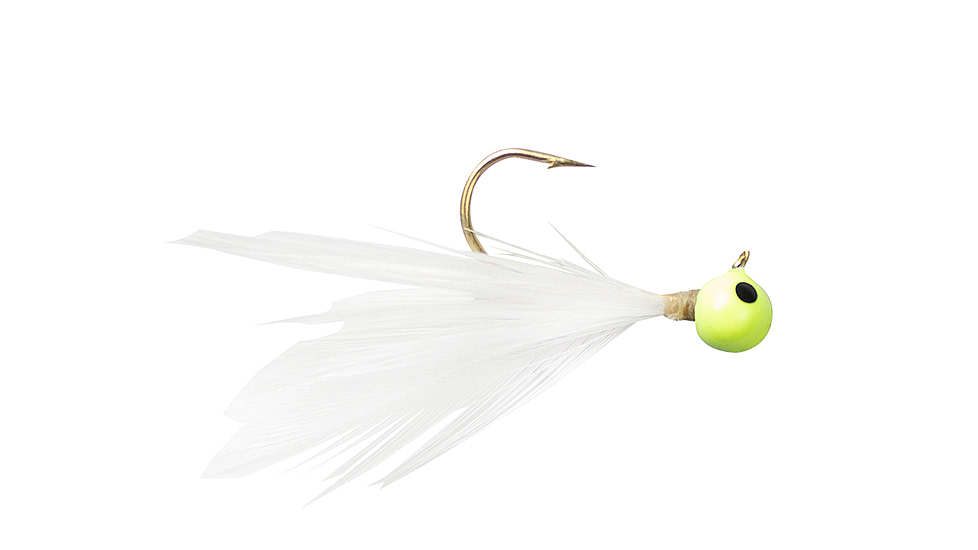 Lunkerhunt Tungsten Full Effect Jig, Chartreuse White Glow, 1/32 oz, FEJ02