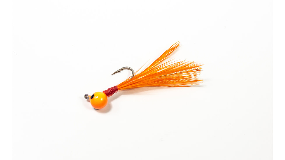 Lunkerhunt Tungsten Full Effect Jig, Fluorescent Orange Glow, 1/32 oz, FEJ06