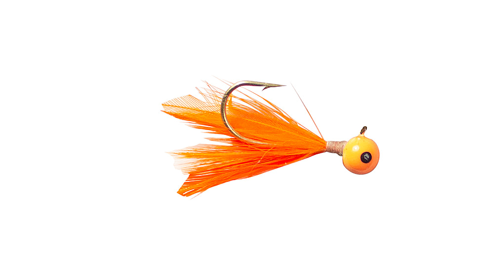 Lunkerhunt Tungsten Full Effect Jig, Fluorescent Orange Glow, 1/32 oz, FEJ06