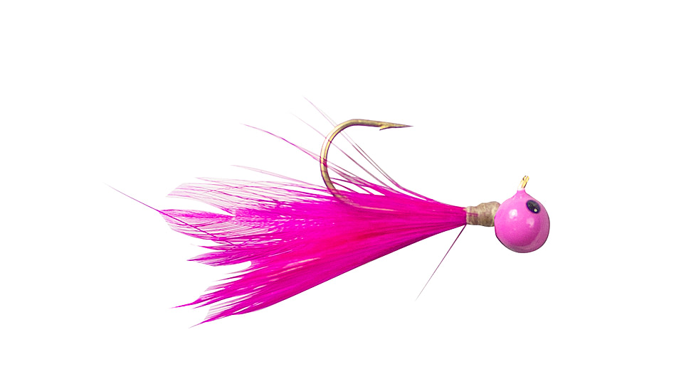Lunkerhunt Tungsten Full Effect Jig, Fluorescent Pink Glow, 1/32 oz, FEJ05