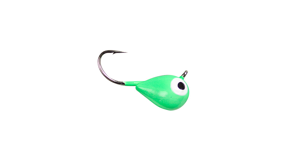 Lunkerhunt Tungsten Micro Tear Drop, Fluorescent Green Glow, 1/8 oz, TMTD04